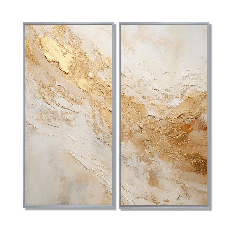Géode magique de marbre doré blanc - art abstrait marbre, Floater Framed Print without Mat, 32" H x 32" W, Silver