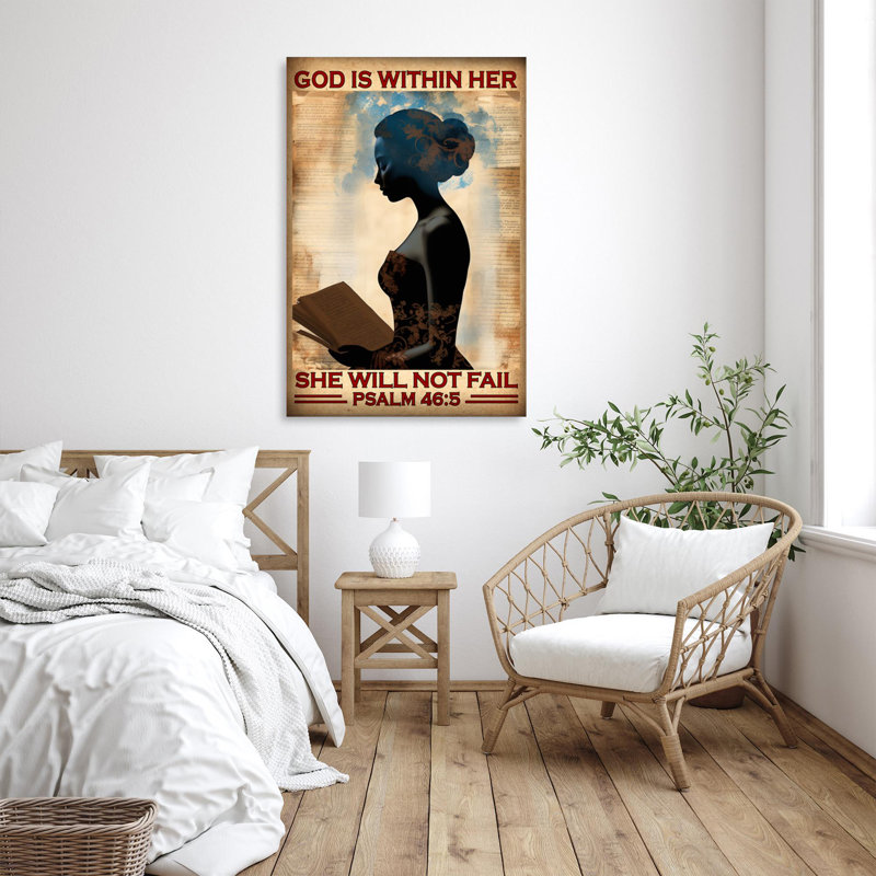 «Woman She Will Not rat on», impression sur toile, H 36 po x l 24 po x P 1,25 po