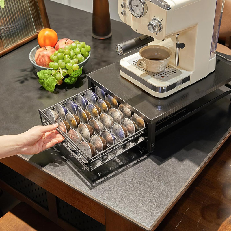 Coffee Bag Drawer Rack, Black