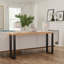 Console en bois massif vieilli 70 po Glendive, naturel -786699104-782142672