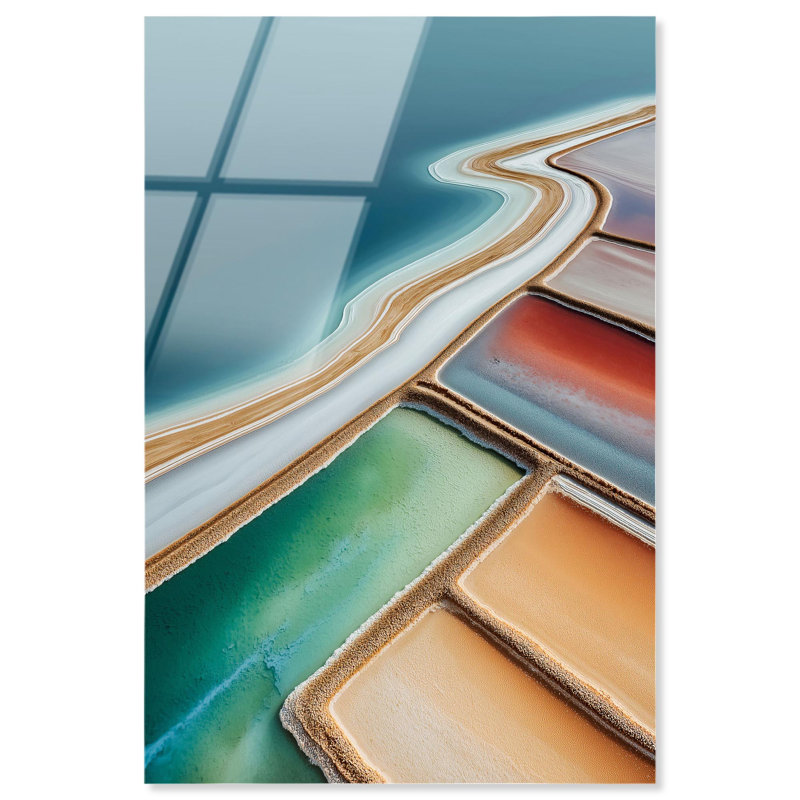Reproduction d'art sur acrylique, "Chromatic Fields II" par Art Remedy, H 54 po x l 36 po
