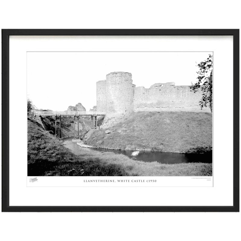 Llanvetherine, White Castle C1950 - Single Picture Frame Print, 45cm H x 60cm W x 2.3cm D
