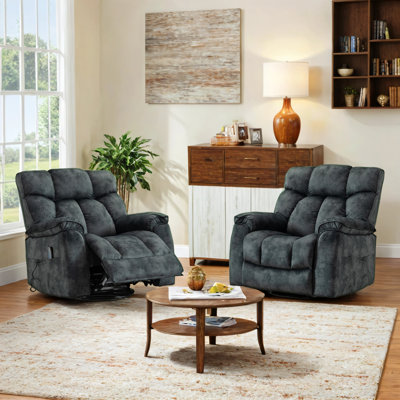 Fauteuil inclinable manuel pivotant en microfibre Idrissi