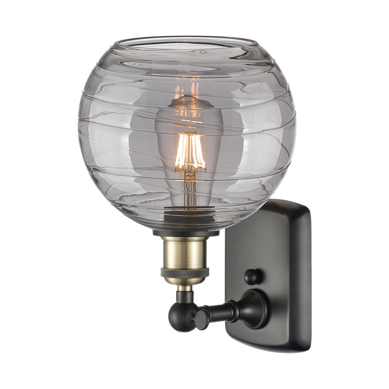 Luminaire suspendu sphère simple 1 lumière Metter 8SM, Laiton antique noir