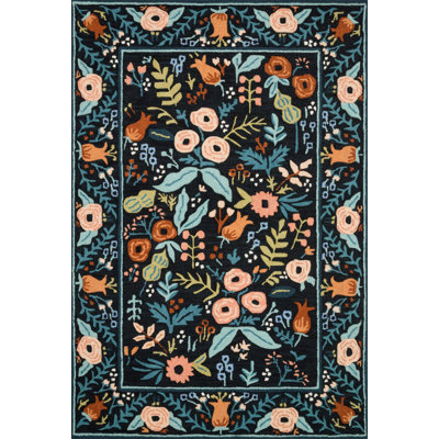 Sohrab Performance Washable Floral Indoor / Outdoor Rug