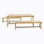 Ensemble de table de pique-nique d'extérieur 3 pièces, ensemble de salle à manger de patio contemporain en bois d'acacia avec bancs - toutes saisons et compact pour balcon, terrasse, camping