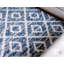 Tapis bleu à motif géométrique Mitzy-1556811192