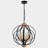 6 - Light Dimmable Geometric Chandelier Black And Gold Modern Farmhouse Chandelier