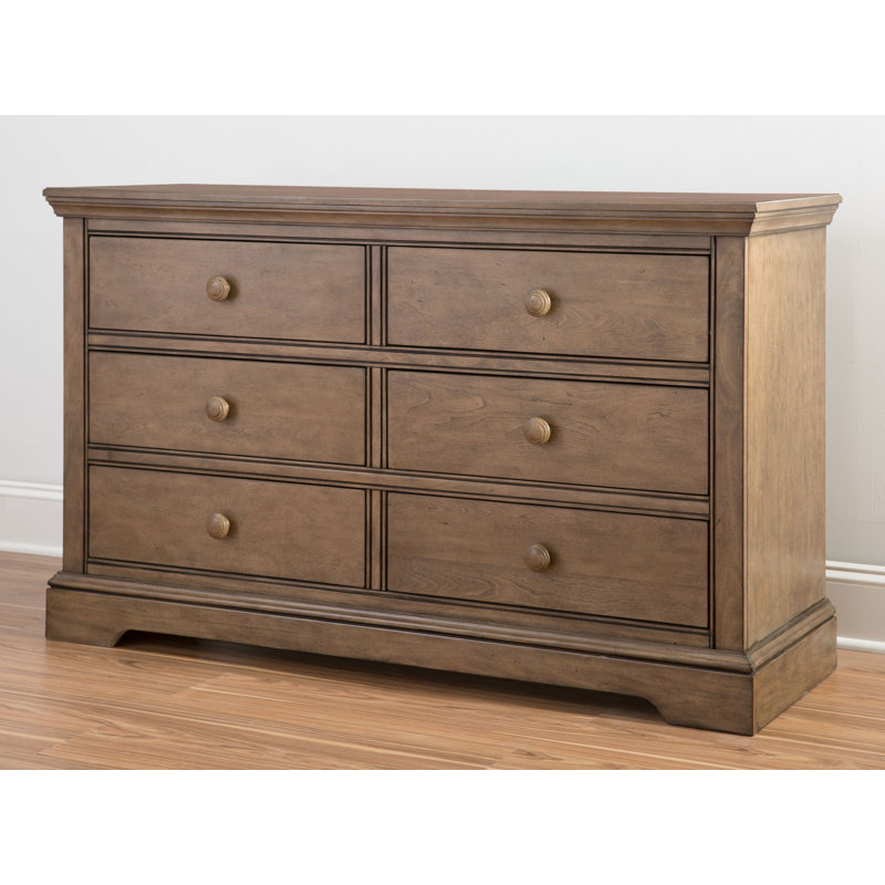 Commode 6 tiroirs Charte, Noix de cajou
