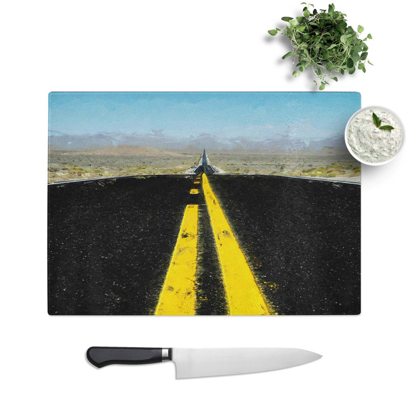 Glass Horizon of Nevada in Abstract Chopping Board, 39 cm W x 28.5 cm L