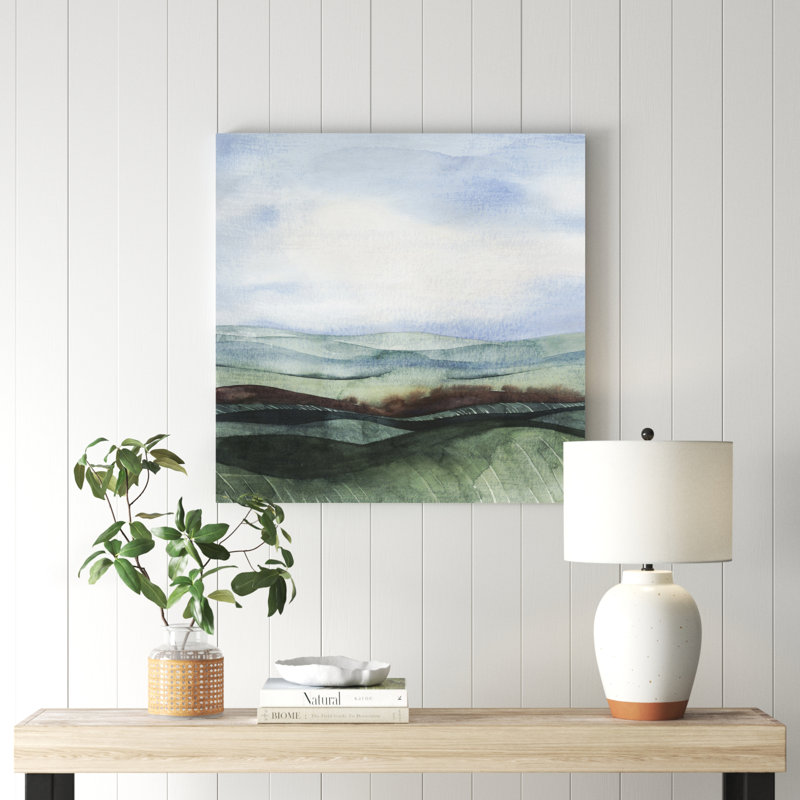 «Jeweltone Ridges II» par Grace Popp - reproduction d'art sur toile tendue, H 30 po x l 30 po