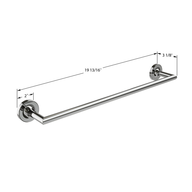 Porte-serviettes mural 25,7 po, 2" H x 19.8" W x 3.1" D, Bronze brossé