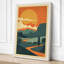 Sunset Over Mountain Retro - Wrapped Canvas-1480003212-1480003218