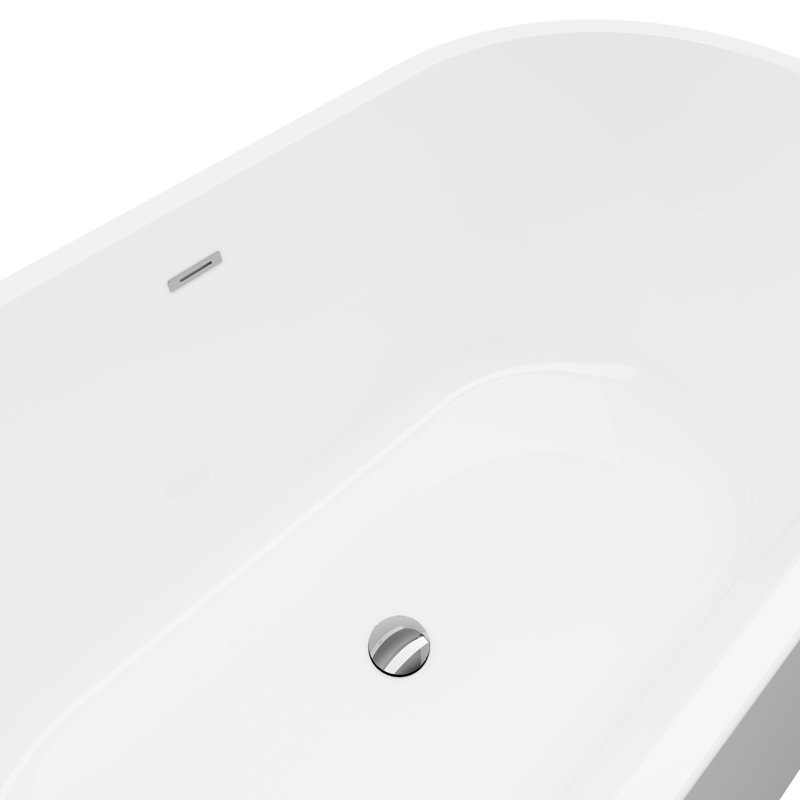 Bayham 59'' x 29.5'' Soaking Acrylic Bathtub