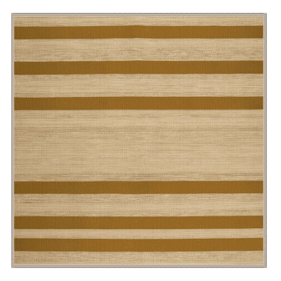 Machine Washable Horizontal Stripes Brown Area Rug