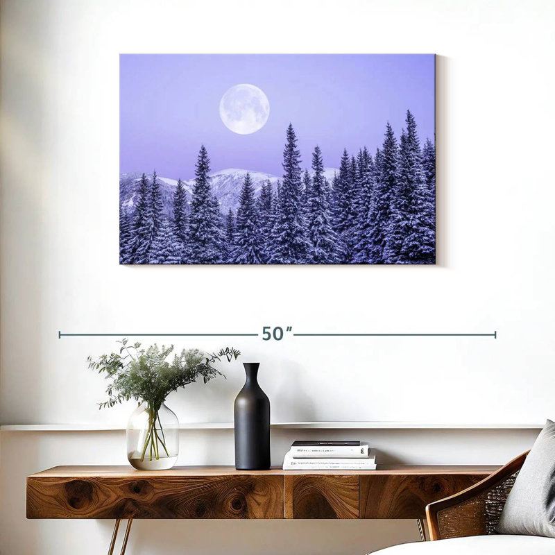 Lune d'hiver, H 24 po x l 36 po