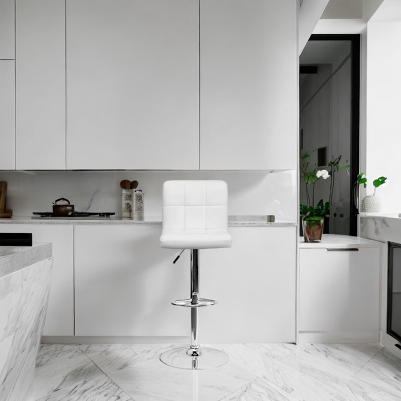 Tabouret réglable Kirbyville, Blanc
