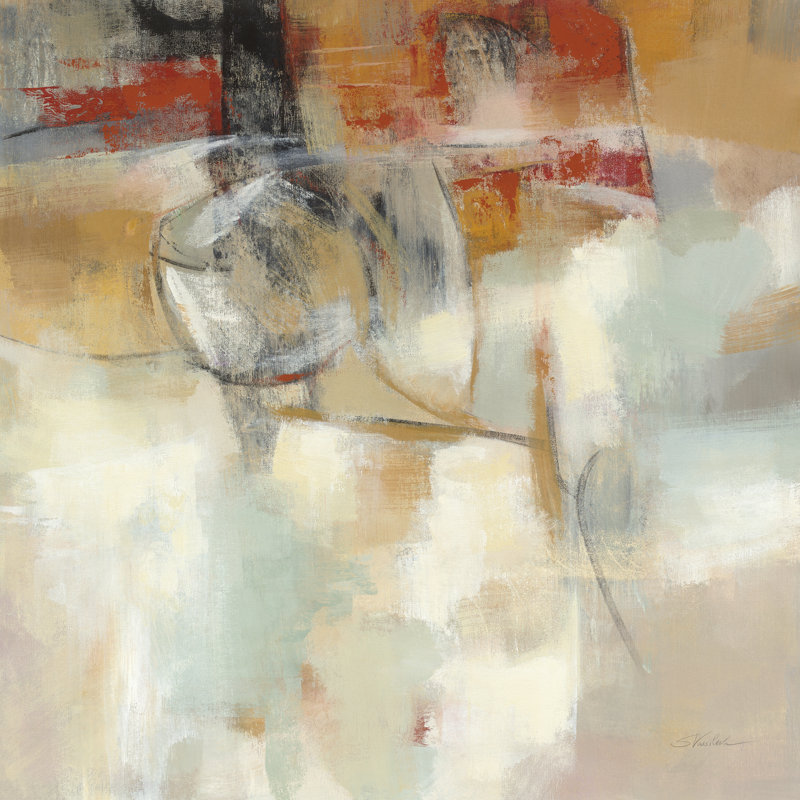 "Jusqu'au coucher du soleil" par Silvia Vassileva - peinture sur toile tendue, H 12 po x l 12 po, Non, Wrapped Canvas