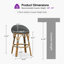 Tabouret de bar et tabouret de bar surdimensionné à dossier bas en rotin pourpre PURPLE LEAF-1760708153-1760708154