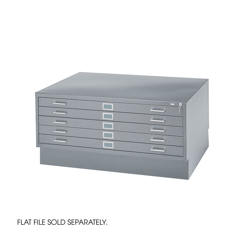Base de classeur - BASE SEULEMENT, Gris, Base basse fermée, Pour feuilles de 24 po x 36 po