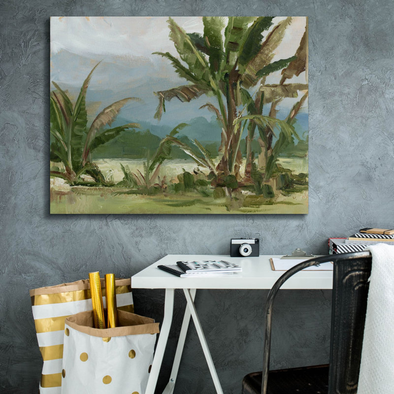 «Southern Palms 2» par Ethan Harper, art mural sur toile, H 26 po x l 34 po