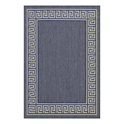 Timeless Border Design Indoor/Outdoor Area Rug