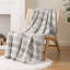 Jeté à carreaux, jeté tricoté à carreaux pour canapé, canapé, lit, jeté à carreaux écossais et confortable pour le printemps (50 po x 60 po)-129034399