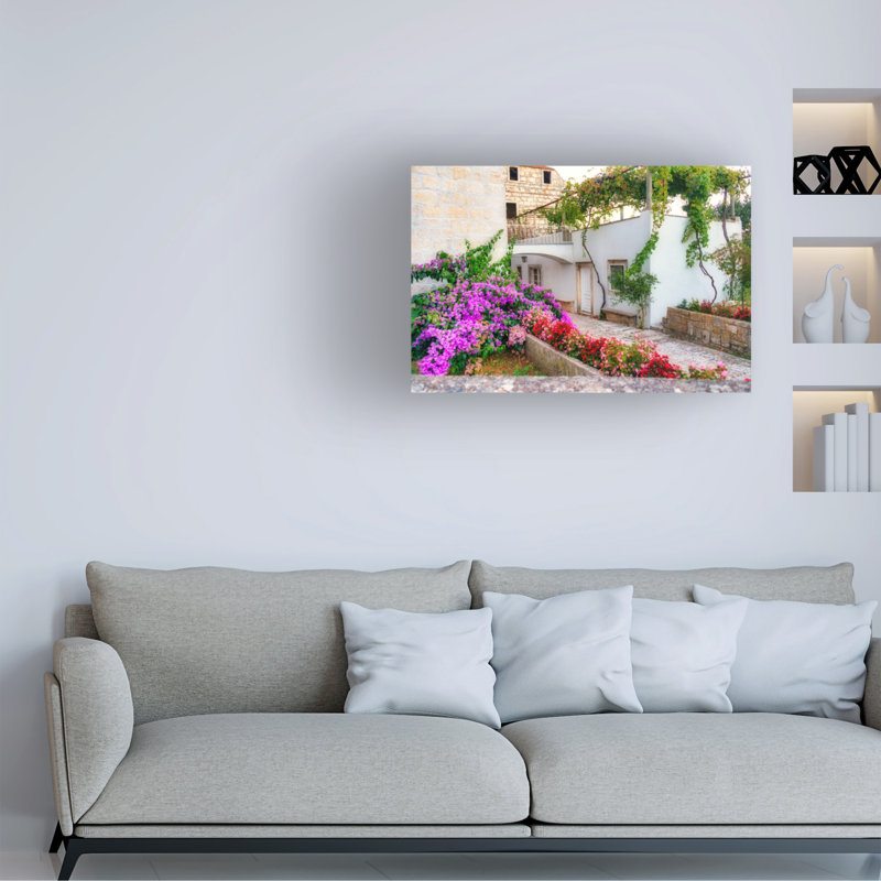 Art mural sur toile tendue - "Bloom Like the Flowers" par Mary Lou Johnson pour décoration de salon, de chambre à coucher ou de bureau - 30 x 47