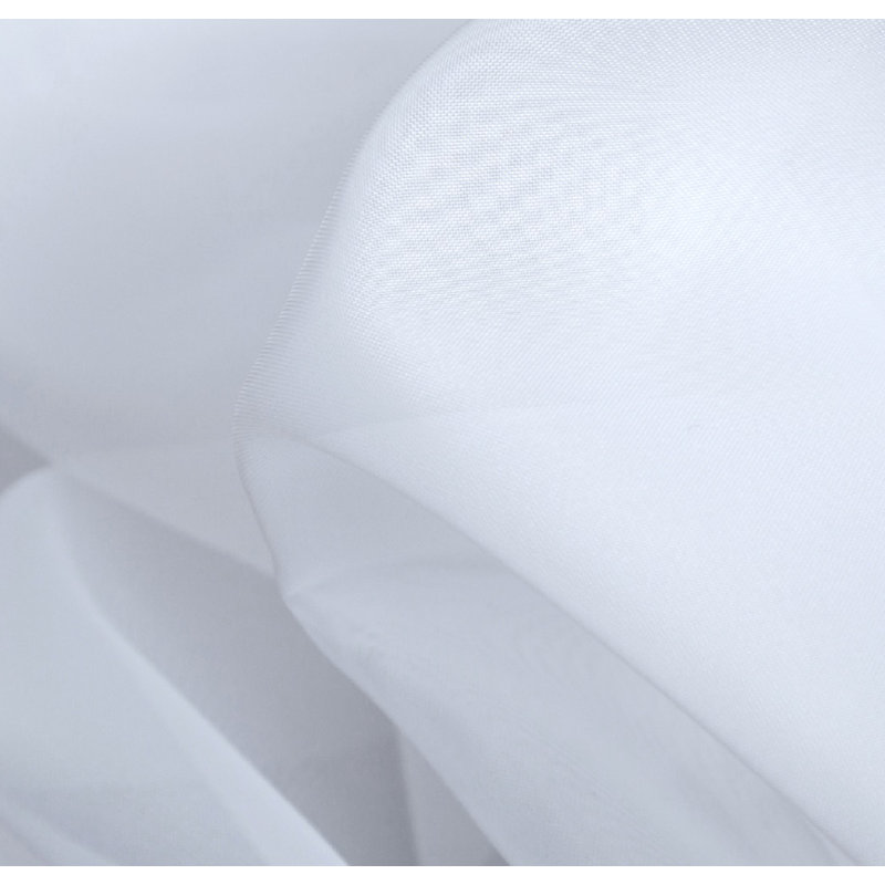 Daxin Sheer Voile Rod Pocket Curtain Panels, White, 54" W x 63" L