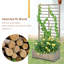 Boîte à fleurs en bois avec treillis