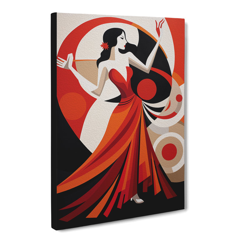 Flamenco Dancer Constructivism - No Frame Print, 50cm H x 35cm W x 3cm D