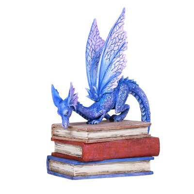 Statue de dragon de style triple brun et mauve amy