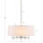 5-Light White Drum Shade Chandelier