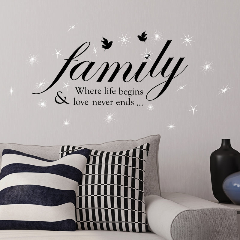 Décalcomanie murale famille et cristal