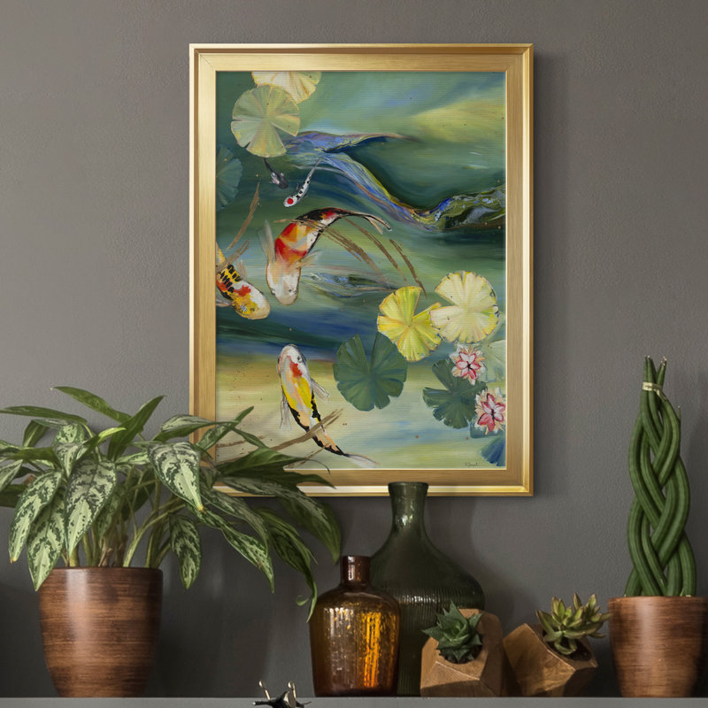 Toile encadrée de qualité supérieure «A MOMENT IN TEMPS», H 22,5 po x l 30,5 po x P 1,5 po, Toile encadrée d'or