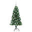  Corner Artificial Christmas Tree Green 150 cm PVC and Metal-672935272