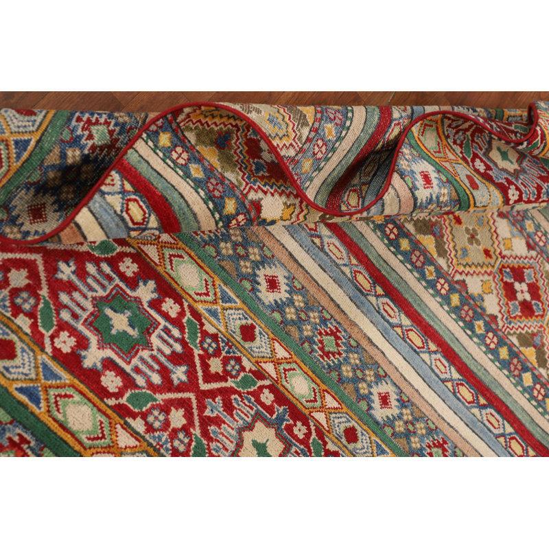 Handmade Wool Kazak Oriental Rug 5x7