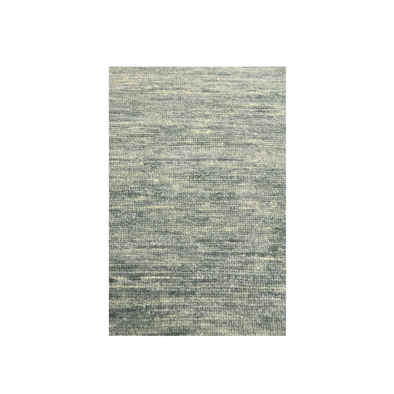 Tapis oriental gris uni 2 pi x 3 pi 2 pi x 3 pi, pure laine, échantillon, rayé, noué à la main, mat