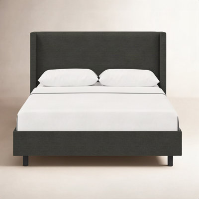 Hanson Upholstered Wingback Platform Bed