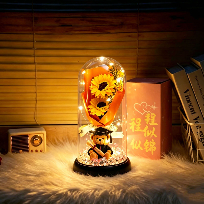 Night Light Glowing Artificial Flower Night Light, C