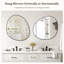 Miroir mural irrégulier, miroir en bois asymétrique-473631491