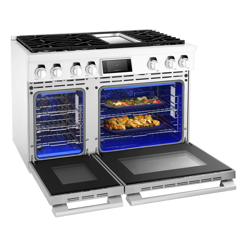 48" Gas Professional Range with 6 Burners and Chromium Griddle