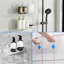 Ensemble de 2 tablettes murales en acrylique pour salle de bain et cuisine