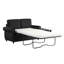 Canapé-lit 57,9 po avec matelas à mémoire de forme et deux ports USB pour espace de salon, noir-1283719475