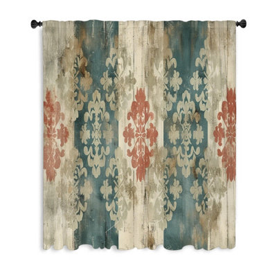 Floral Sheer Curtain Single Panel