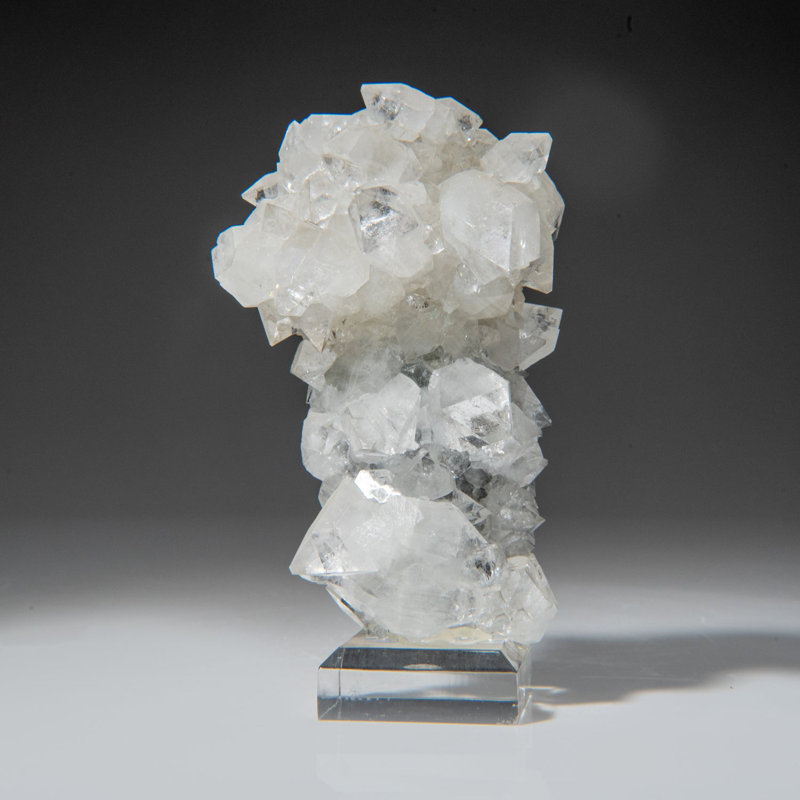 Apophyllite sur calcite Druzy Pseudomorph de Jalgaon, Maharashtra, Inde