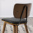 18.9" H Mid-Century Modern Dining Chair with Padded Seat Cushion & Curved Backrest, Upholstered Side Chair Set of 2-168889501-168889489