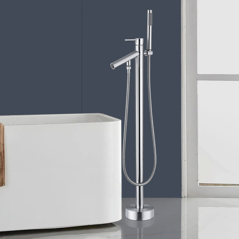 Floor Tub Spout with Diverter, Chrome Plated