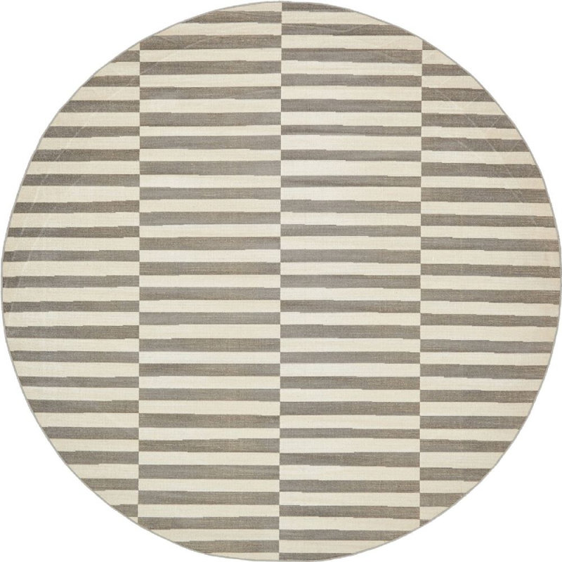 Wingate Striped Indoor Rug, Round 5'
