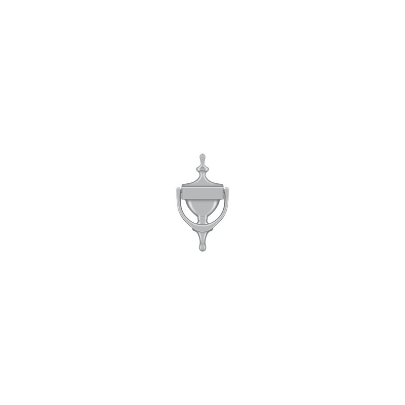 Victorian Brass Door Knocker, Brushed Chrome